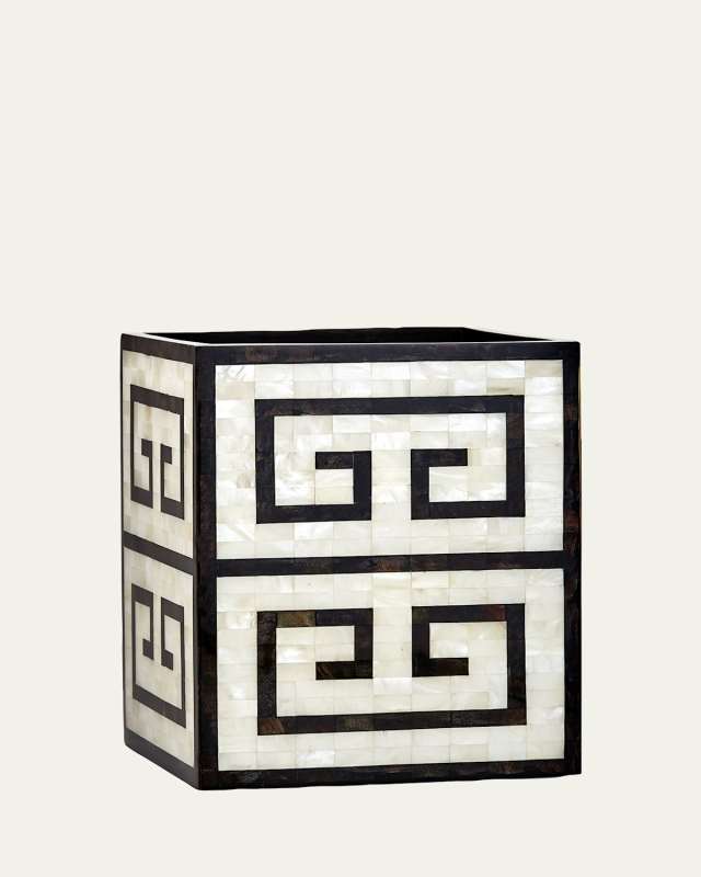 Greek Key Wastebasket